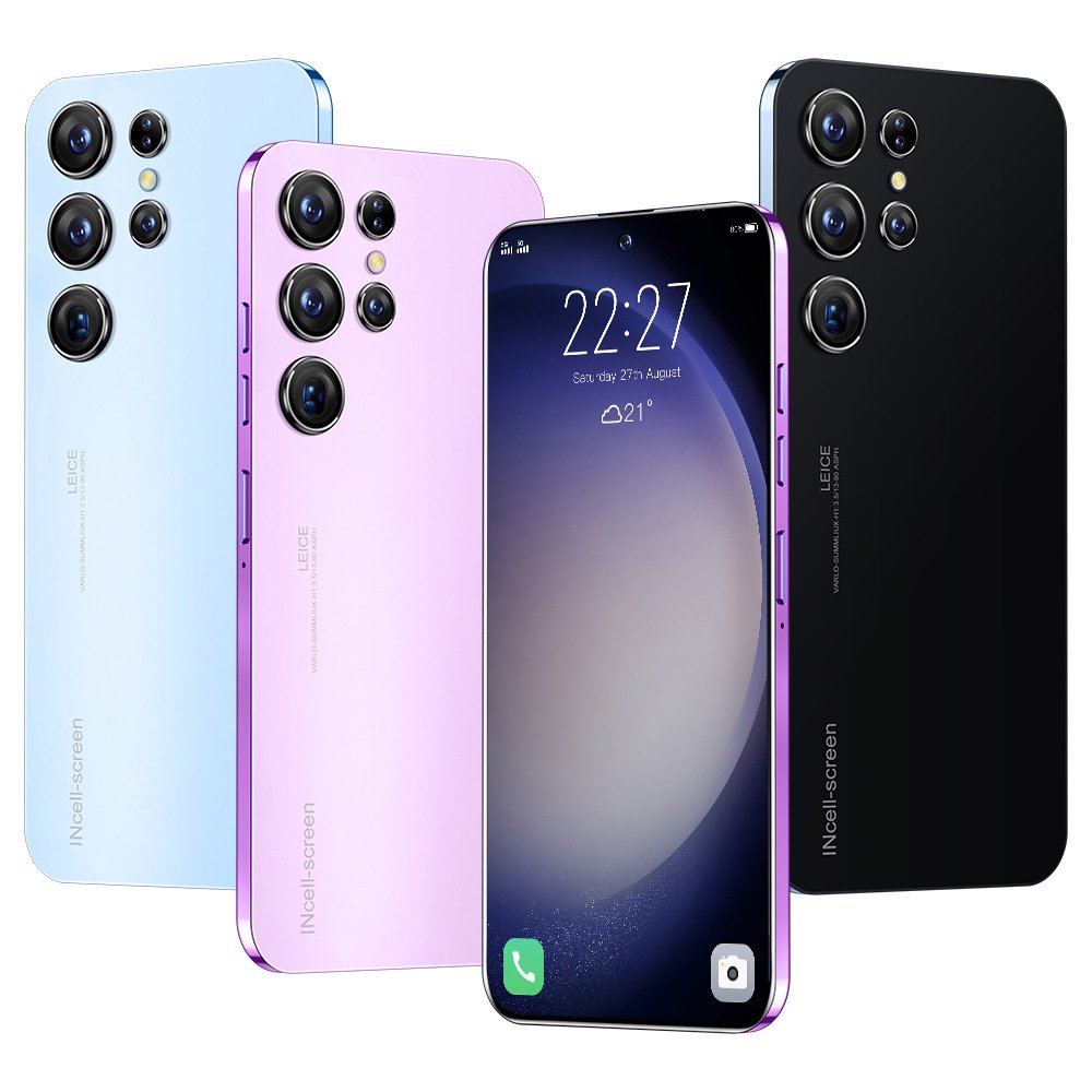 Hot Selling Mobile phone S23Ultra Smart phone real 4GB mobile phone 6.6 inch perforation HD screen Telefonos inteligentes